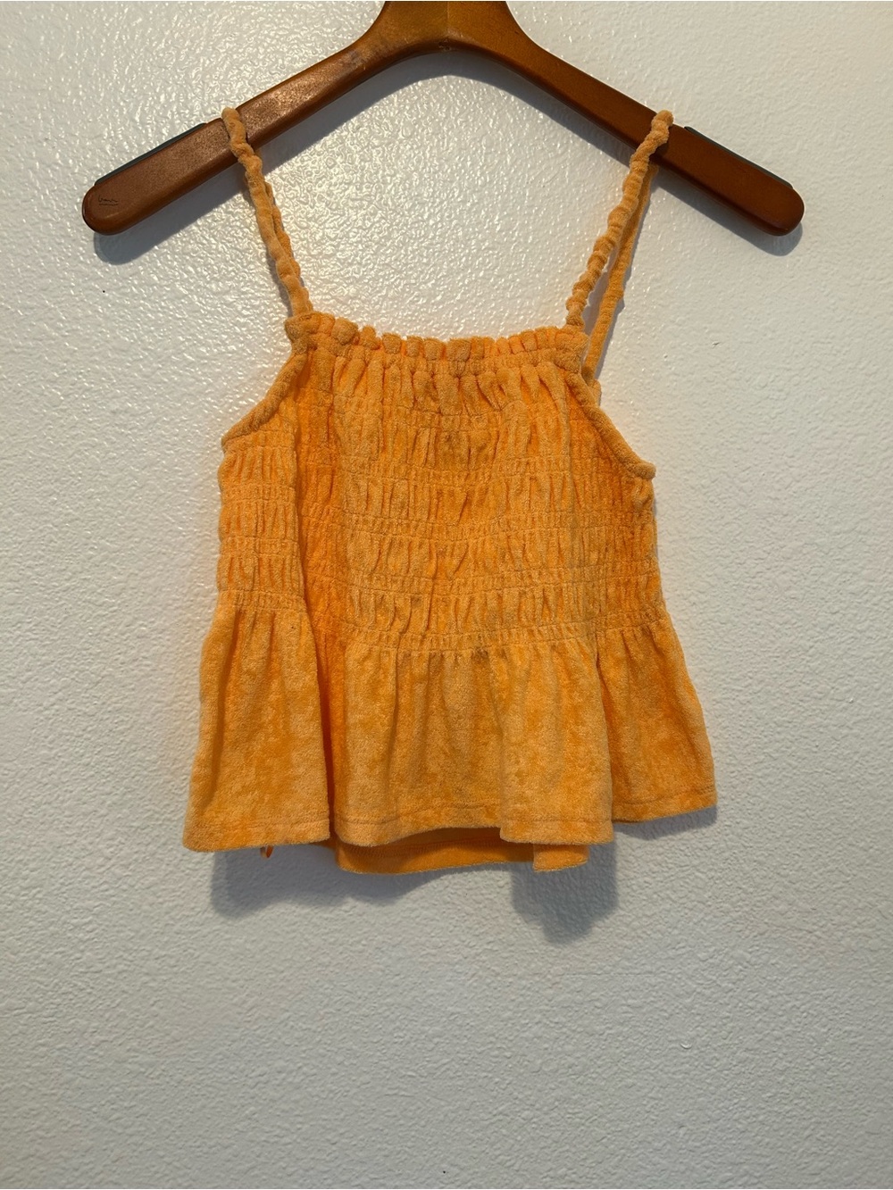 SO Orange Smocked Tank Top for Kids